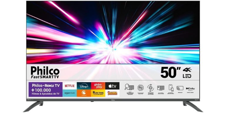Guia Definitivo: As 10 Melhores smart TVs de 50 Polegadas Smart de 2026 – O Guia Completo para Filmes, Games e Tecnologia 10 Philco PTV50VA4REGB