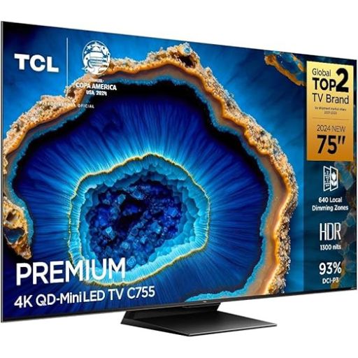 Melhor Smart TV 65 Polegadas em 2026: Guia de Compra e Review dos Modelos 9 Smart TV TCL QLED Mini LED 4K C755 WiFi Bluetooth Google TV 144Hz VRR HDR10 75C755