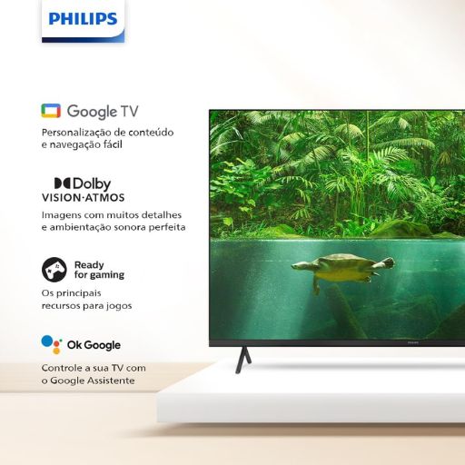 Guia Definitivo: As 10 Melhores smart TVs de 50 Polegadas Smart de 2026 – O Guia Completo para Filmes, Games e Tecnologia 9 Smart TV Philips 50" 4K 50PUG7408/78, Google TV, Comando de Voz, Dolby Vision/Atmos, VRR/ALLM, Bluetooth