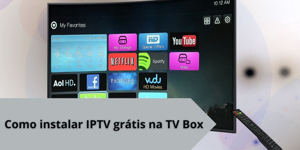 TV com iptv instalado