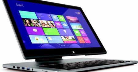 Aspire R7 – Notebook com tela que gira 180 graus