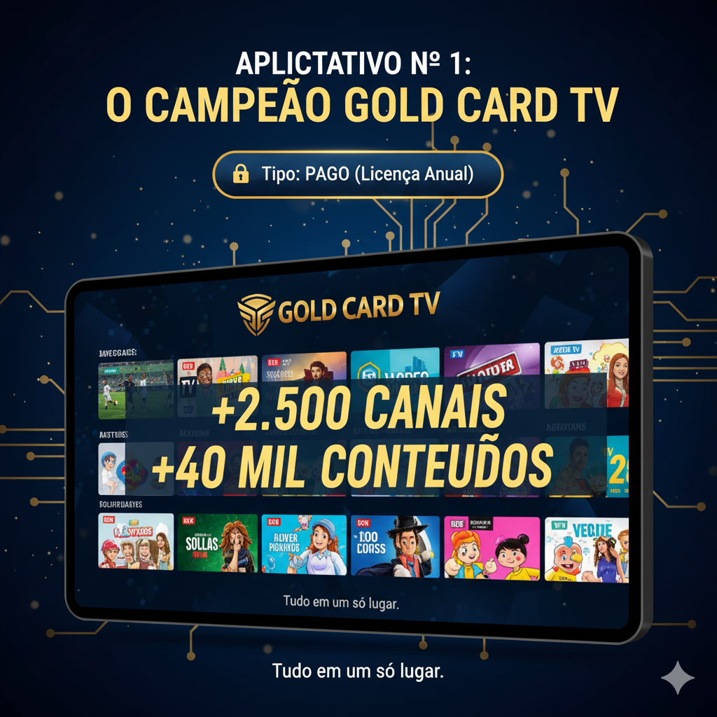 15 Melhores Aplicativos para Assistir Futebol Ao Vivo no Celular e Smart tv Grátis em 2025: O Guia Definitivo e Legal (Análise de 15+ Serviços de Aplicativo para Assistir Esporte) Imagem ou tela do app da goldcard mostrando vasta quantidade de canais e conteúdo.