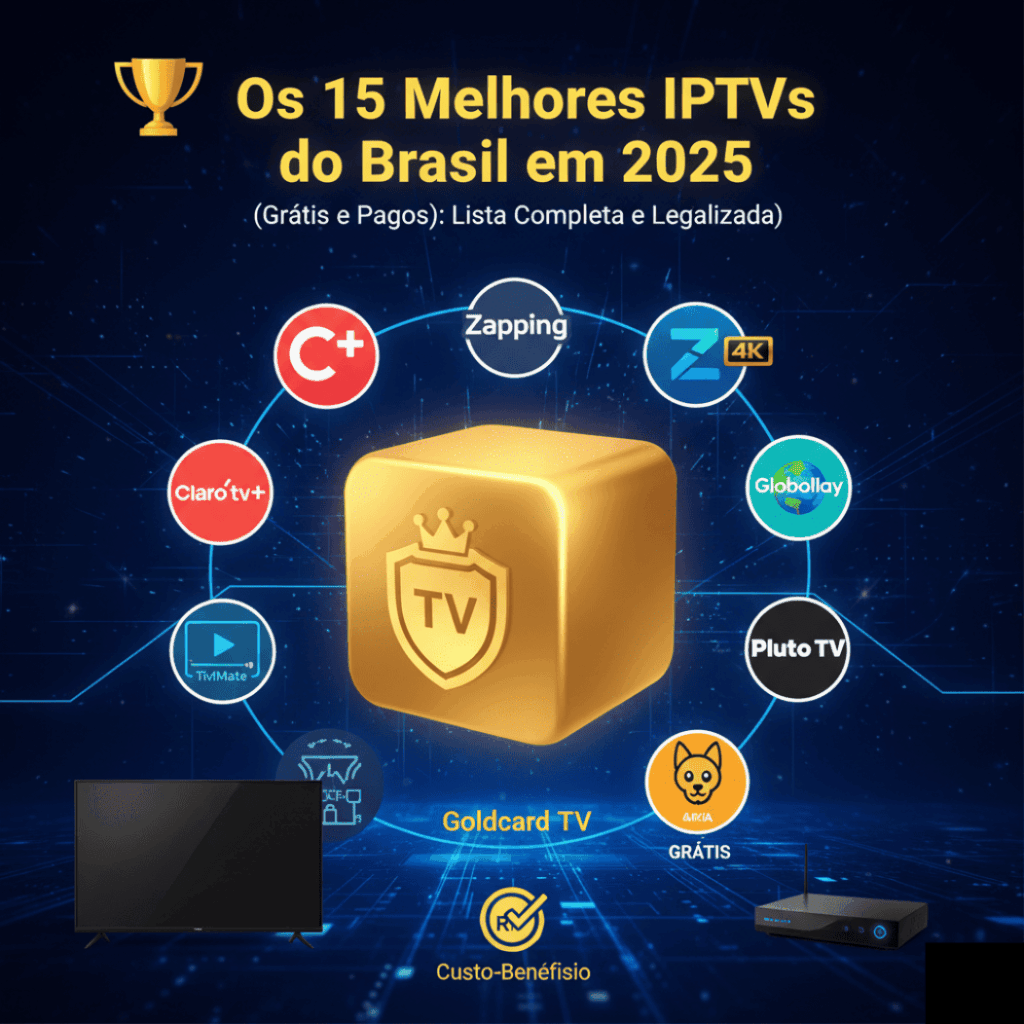 🏆 Os 15 Melhores IPTVs do Brasil em 2025 (Grátis e Pagos): Lista Completa e Legalizada